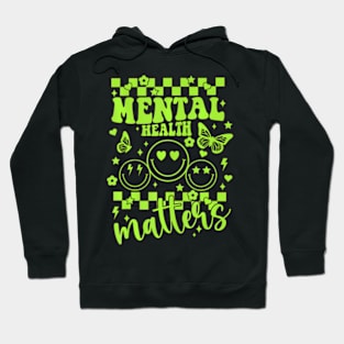 Mental Health Awareness Heart Wear Green For Mental Health Hoodie